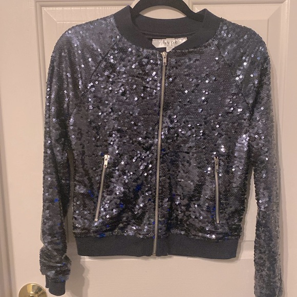 Sequins Bomber Jacket - Picture 1 of 4